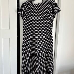 Vintage Black and White Checkered Dress
